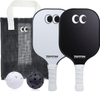 TOPPRO Googly-Eyes Pickleball Set - Pro Fiberglass Duo (Black & White)