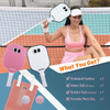 TOPPRO Googly-Eyes Fiberglass Pickleball Set(Pink& White)