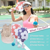 TOPPRO Pickleball Paddle Set of 2 – Lightweight Fiberglass Rackets with Polymer Honeycomb Core, Indoor & Outdoor Balls & Carry Bag (Pink & Purple)