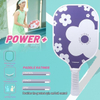 TOPPRO Pickleball Paddle Set of 2 – Lightweight Fiberglass Rackets with Polymer Honeycomb Core, Indoor & Outdoor Balls & Carry Bag (Pink & Purple)